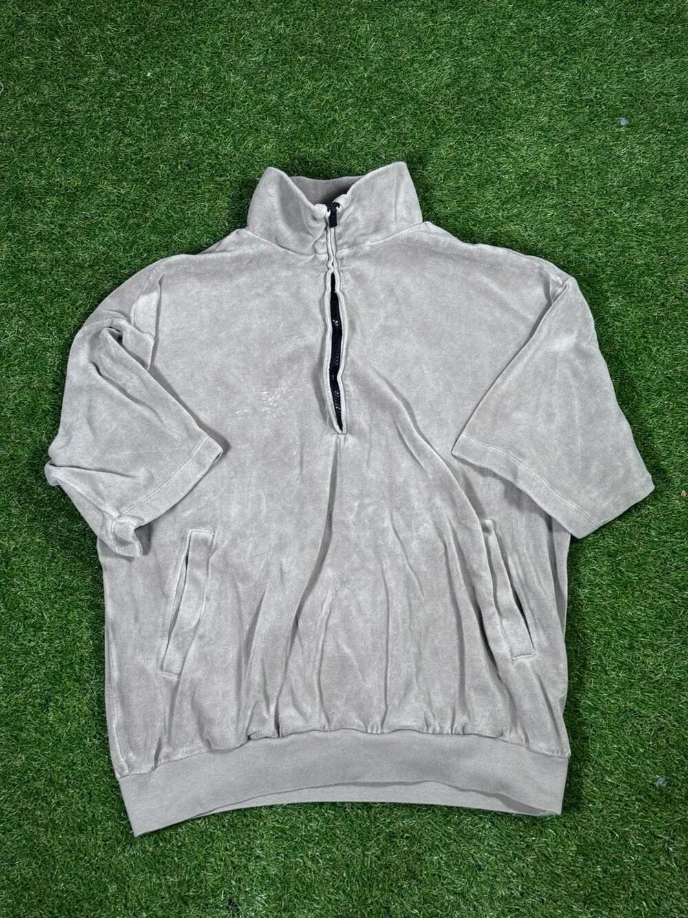 Fear of God Essentials Velour Half-Zip Short Sleeve Pullover & Sweatpants Tracks